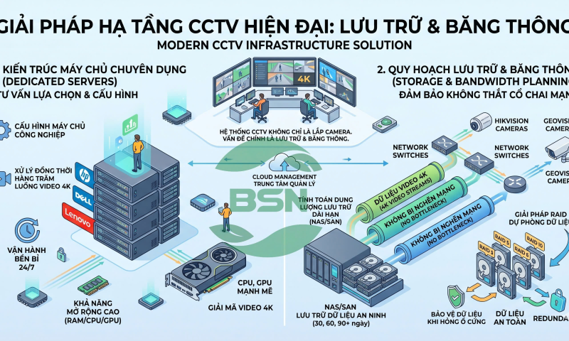 Tư vấn Giải Pháp Hạ tầng Máy chủ (Server) & Lưu trữ Dữ liệu An ninh